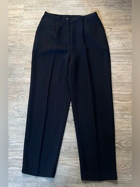 Vtg 90’s Norton McNaughton Black Pinstripe 12 Dress Pants Career Trousers